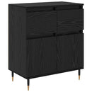 Sideboard Sort eg 60 x 35 x 70 cm Ingeniørt træ og jern