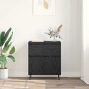 Sideboard Sort eg 60 x 35 x 70 cm Ingeniørt træ og jern