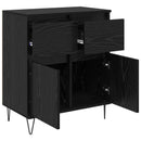 Sideboard Sort eg 60 x 35 x 70 cm Ingeniørt træ og jern