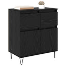 Sideboard Sort eg 60 x 35 x 70 cm Ingeniørt træ og jern