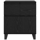Sideboard Sort eg 60 x 35 x 70 cm Ingeniørt træ og jern
