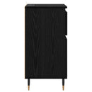 Sideboard Sort eg 40 x 35 x 70 cm Ingeniørt træ og jern