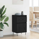 Sideboard med skuffe Sort eg 35 x 40 x 70 cm Konstrueret træ