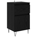 Sideboard med skuffe Sort eg 35 x 40 x 70 cm Konstrueret træ
