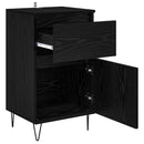 Sideboard med skuffe Sort eg 35 x 40 x 70 cm Konstrueret træ