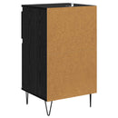 Sideboard med skuffe Sort eg 35 x 40 x 70 cm Konstrueret træ