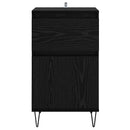 Sideboard med skuffe Sort eg 35 x 40 x 70 cm Konstrueret træ