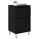 Sideboard med skuffe Sort eg 35 x 40 x 70 cm Konstrueret træ