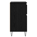 Sideboard med skuffe Sort eg 35 x 40 x 70 cm Konstrueret træ
