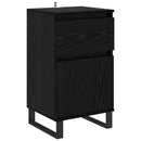 Sideboard med skuffe Sort eg 35 x 40 x 70 cm Konstrueret træ
