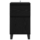 Sideboard med skuffe Sort eg 35 x 40 x 70 cm Konstrueret træ