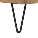 Pladeskab Artisan Egetræ 121 x 38 x 48 cm Ingeniørt træ og jern
