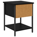 Sengebord 2 pcs Sort eg 34 x 35,5 x 45 cm Konstrueret træ