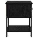 Sengebord 2 pcs Sort eg 34 x 35,5 x 45 cm Konstrueret træ