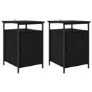 Natskab 2 pcs Sort eg 40 x 42 x 60cm Konstrueret træ