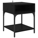 Sengebord Sort eg 40 x 40 x 50 cm Konstrueret træ
