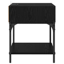 Sengebord Sort eg 40 x 40 x 50 cm Konstrueret træ