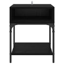 Sengebord 2 pcs Sort eg 40 x 40 x 50 cm Konstrueret træ