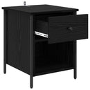 Natskab 2 pcs Sort eg 40 x 42 x 50 cm Konstrueret træ