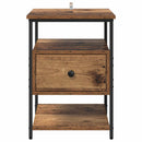 Natskab 2 pcs Gammelt træ 40 x 42 x 56 cm Konstrueret træ