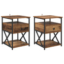Natskab 2 pcs Gammelt træ 40 x 42 x 55 cm Konstrueret træ
