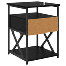 Natskab 2 pcs Sort eg 40 x 42 x 55 cm Konstrueret træ