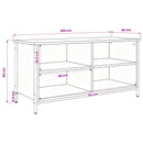 TV-skab 100 x 40 x 50 cm Sort eg Konstrueret træ