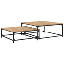 Sofabord 2 pcs Artisan Egetræ Konstrueret træ