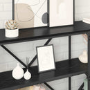 Konsolbord Sort eg 160 x 30 x 75 cm Konstrueret træ
