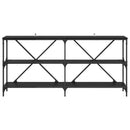 Konsolbord Sort eg 160 x 30 x 75 cm Konstrueret træ