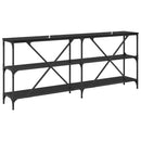 Konsolbord Sort eg 180 x 30 x 75 cm Konstrueret træ