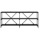 Konsolbord Sort eg 180 x 30 x 75 cm Konstrueret træ