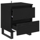 Natskab 2 pcs Sort eg 40 x 35 x 50 cm Konstrueret træ