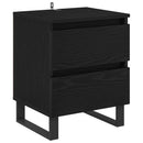 Natskab 2 pcs Sort eg 40 x 35 x 50 cm Konstrueret træ