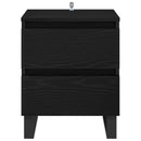 Natskab 2 pcs Sort eg 40 x 35 x 50 cm Konstrueret træ