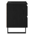 Natskab 2 pcs Sort eg 40 x 35 x 50 cm Konstrueret træ