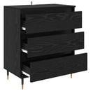 Sideboard med skuffe Sort eg 60 x 35 x 70 cm Konstrueret træ