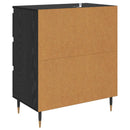 Sideboard med skuffe Sort eg 60 x 35 x 70 cm Konstrueret træ