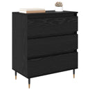 Sideboard med skuffe Sort eg 60 x 35 x 70 cm Konstrueret træ