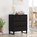 Sideboard med skuffe Sort eg 60 x 35 x 70 cm Konstrueret træ