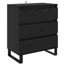 Sideboard med skuffe Sort eg 60 x 35 x 70 cm Konstrueret træ