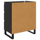 Sideboard med skuffe Sort eg 60 x 35 x 70 cm Konstrueret træ