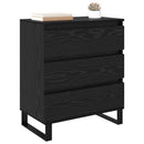 Sideboard med skuffe Sort eg 60 x 35 x 70 cm Konstrueret træ