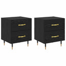 Natskab 2 pcs Sort eg 40 x 35 x 47,5 cm Konstrueret træ
