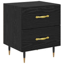 Natskab 2 pcs Sort eg 40 x 35 x 47,5 cm Konstrueret træ