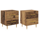 Natskab 2 pcs Gammelt træ 40 x 35 x 47,5 cm Konstrueret træ