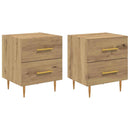 Natskab 2 pcs Artisan Egetræ 40 x 35 x 47,5 cm Konstrueret træ