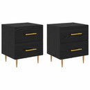 Natskab 2 pcs Sort eg 40 x 35 x 47,5 cm Konstrueret træ