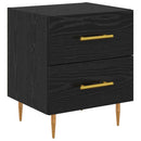 Natskab 2 pcs Sort eg 40 x 35 x 47,5 cm Konstrueret træ