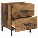 Natskab 2 pcs Gammelt træ 40 x 35 x 47,5 cm Konstrueret træ